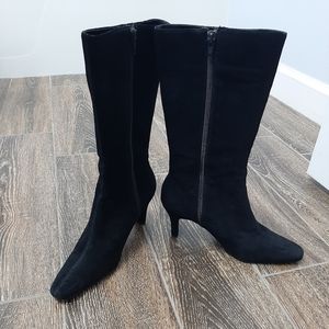Black Suede Leather Boots size 7